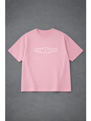 Lorvex T-Shirt Unısex Oversize Rahat Kalıp Chaoss Baskılı Premium Tişört
