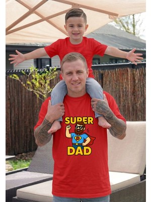 Lorvex Babalar Günü Konsept-Süper Baba Tişört Oversize %100 Pamuk T-Shirt