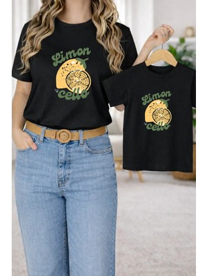 Lorvex Tişört Anne Kız Çocuk Kombin Oversize – Anne & Çocuk Twin Baskılı T-Shirt