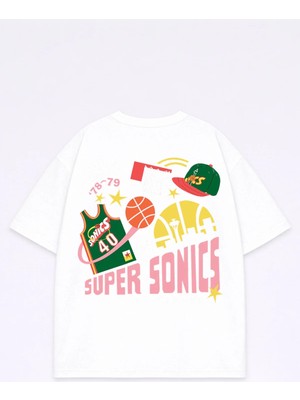 Lorvex T-Shirt Oversize Unısex %100 Pamuklu Rahat Kalıp Baskılı Tişört