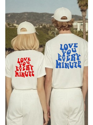Lorvex Tişört Valentine’s Day (Sevgililer Günü) 14 Şubat Çift Kombini T-Shirt 2’li Love You Baskılı