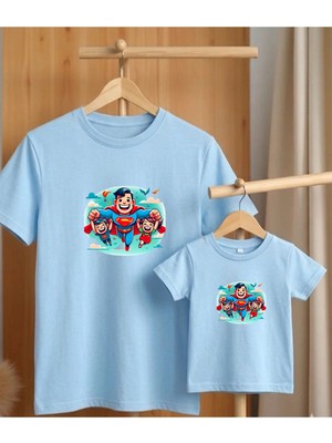Lorvex Babalar Günü Konsept-Baba Çocuk Kombin Tişört Oversize %100 Pamuk T-Shirt (Kombin Için 2’li Sipariş Verilmelidir)