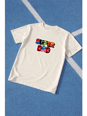 Lorvex Baba Tişört Babalar Günü Oversize %100 Pamuk Baskılı Erkek T-Shirt Rahat Kalıp