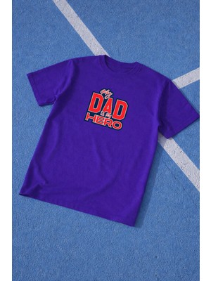 Lorvex Baba Tişört Babalar Günü Oversize %100 Pamuk Baskılı Erkek T-Shirt Rahat Kalıp