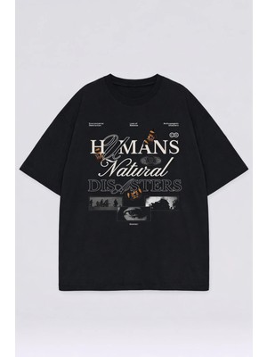 Lorvex Oversize Unisex T-Shirt %100 Pamuk Baskılı Tişört Rahat Kalıp