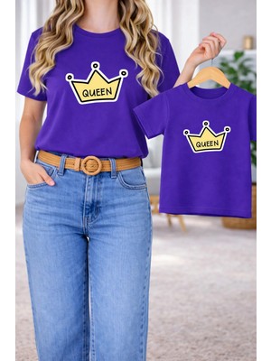 Lorvex Tişört Anne Kız Çocuk Kombin Oversize – Anne & Çocuk Twin Baskılı T-Shirt