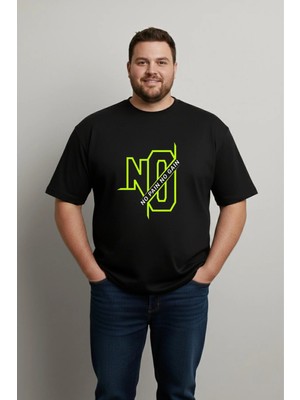 Lorvex T-Shirt Rahat Kalıp Büyük Beden Unisex Tişört 5xl | Pamuklu No Paın No Gaın Baskılı