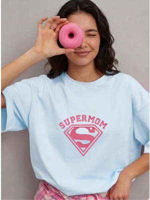 Lorvex T-Shirt Oversize %100 Pamuklu Rahat Kalıp Anneler Günü Özel Baskılı Tişört