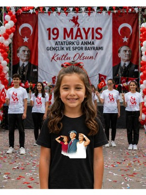 Lorvex 19 Mayıs Atatürk Gençlik Bayramı Tişört %100 Pamuk Oversize Unisex Baskılı Rahat Kalıp
