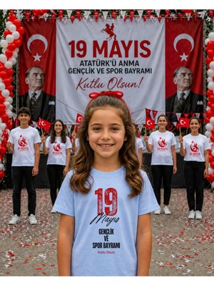 Lorvex 19 Mayıs Atatürk Gençlik Bayramı Tişört %100 Pamuk Oversize Unisex Baskılı Rahat Kalıp