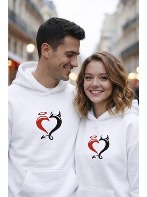 Lorvex Sweatshirt Çift Kombini 14 Şubat Sevgililer Günü (Valentine’s Day) Büyük Aşk Baskılı 2'li
