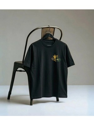 Lorvex Dijital Yan Baskılı Unisex Oversize Kalıp Yetişkin Tişört Pamuklu Uzun Ömürlü T-Shirt