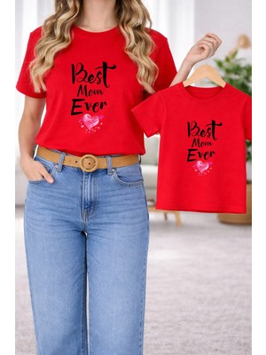 Lorvex Tişört Anne Kız Çocuk Kombin Oversize – Anne & Çocuk Twin Baskılı T-Shirt