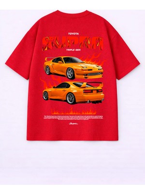 Lorvex Unisex Oversize Tişört %100 Pamuklu Baskılı T-Shirt Rahat Kalıp Günlük Şık Kombin
