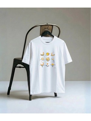Lorvex T-Shirt Oversize Unisex %100 Pamuk Baskılı Rahat Kalıp Tişört