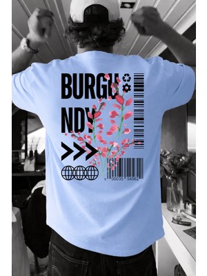 Lorvex T-Shirt Rahat Kalıp %100 Pamuklu Oversize Burgu Baskılı Tişört