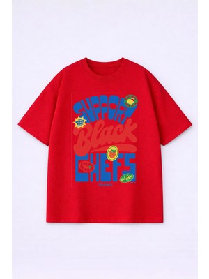 Lorvex Oversize Unisex T-Shirt %100 Pamuk Baskılı Tişört Rahat Kalıp