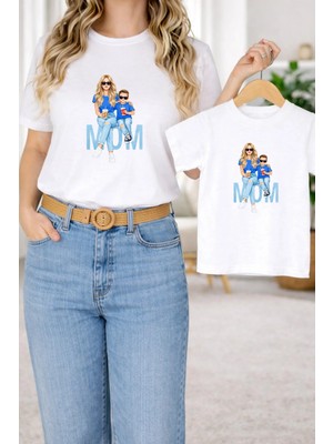 Lorvex Anne Erkek Çocuk Kombin Oversize Tişört – Anne & Çocuk Twin T-Shirt Mom-Boy Baskılı