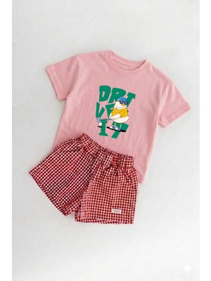 Lorvex %100 Pamuklu Unisex Oversize T-Shirt Çocuklara Uygun Baskılı Tişört