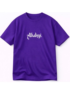 Lorvex Arapça Yazı Baskılı Tişört / T-Shirt Oversize Unısex %100 Pamuklu Rahat Kalıp