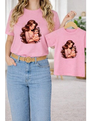 Lorvex Anne Kız Kombin Oversize Tişört Twin T-Shirt %100 Pamuk Rahat Kalıp