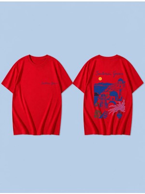 Lorvex T-Shirt Oversize Unisex %100 Pamuk Baskılı Rahat Kalıp Premium Tişört