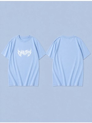 Lorvex Pattern Venomm Baskılı %100 Pamuk Oversize Unisex Tişört Rahat Kesim T-Shirt