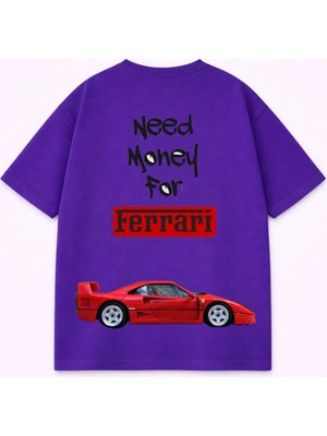 Lorvex T-Shirt Oversize Unısex %100 Pamuklu Rahat Kalıp Baskılı Tişört