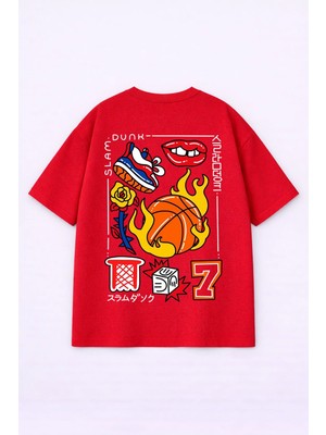 Lorvex T-Shirt Oversize Unısex %100 Pamuklu Rahat Kalıp Baskılı Tişört