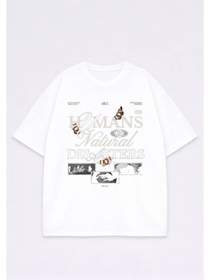 Lorvex Oversize Unisex T-Shirt %100 Pamuk Baskılı Tişört Rahat Kalıp