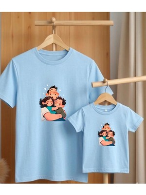 Lorvex Babalar Günü Konsept-Baba Çocuk Kombin Tişört Oversize %100 Pamuk T-Shirt (Kombin Için 2’li Sipariş Verilmelidir)