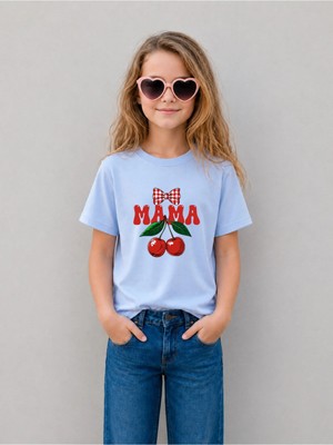 Lorvex Kız Çocuk Tişört %100 Pamuklu Baskılı Rahat Kalıp Yazlık T-Shirt