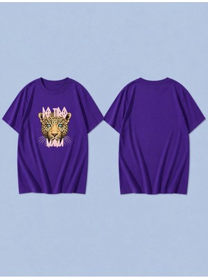 Lorvex Jaguar Eyes Baskılı %100 Pamuk Oversize Unisex Tişört Rahat Kesim T-Shirt