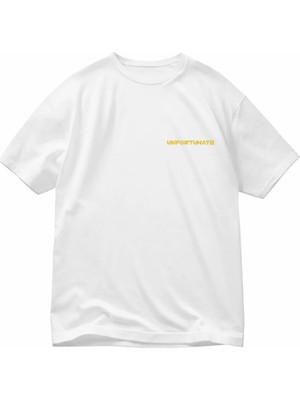 Lorvex T-Shirt Oversize %100 Pamuklu Rahat Kalıp Unfortunate Baskılı Premium