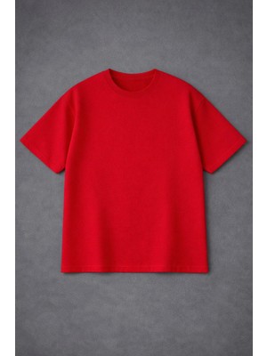 Lorvex T-Shirt Oversize Unısex %100 Pamuklu Rahat Kalıp Baskısız Tişört
