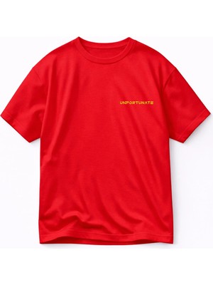 Lorvex T-Shirt Oversize %100 Pamuklu Rahat Kalıp Unfortunate Baskılı Premium
