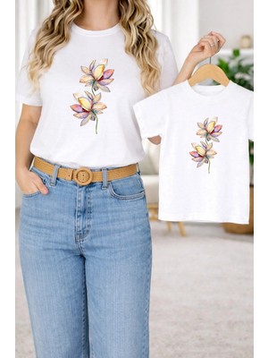 Lorvex Tişört Anne Kız Çocuk Kombin Oversize – Anne & Çocuk Twin Baskılı T-Shirt