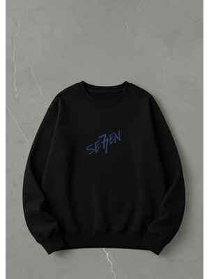 Lorvex Bisiklet Yaka Sweatshirt Oversize Unisex %100 Pamuklu – SE7EN Baskılı