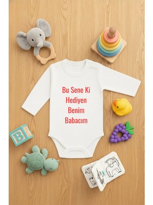 Lorvex Bebek Zıbın Çıtçıtlı Baskılı Yazılı Sevimli Body Bu Seneki Hediyen Baskılı