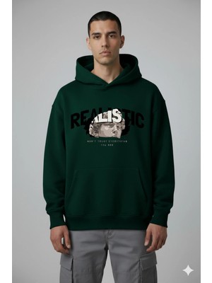 Lorvex Realistic Ön Baskı Oversize Unisex Sweatshirt