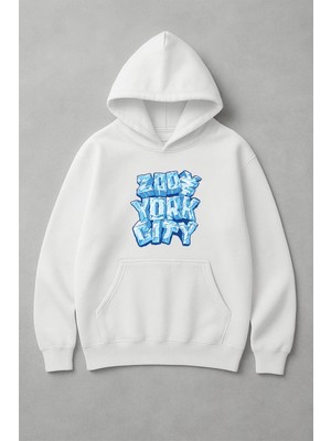Lorvex %100 Pamuklu Sweatshirt Unısex Oversize Kapüşonlu Zoo Baskılı