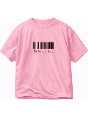 Lorvex Unısex Oversize Rahat Kalıp Made Of Art Baskılı %100 Pamuklu T-Shirt-Tişört