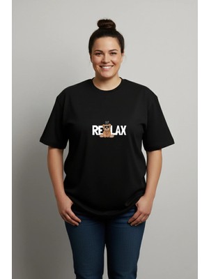 Lorvex %100 Pamuk Büyük Beden Tişört 5xl | Rahat Kalıp T-Shirt Relax Baskılı