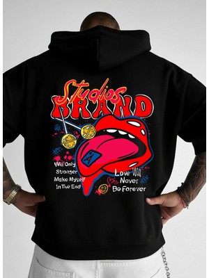 Lorvex Kapüşonlu Sweatshirt Oversize Unısex %100 Pamuklu Studios Baskılı