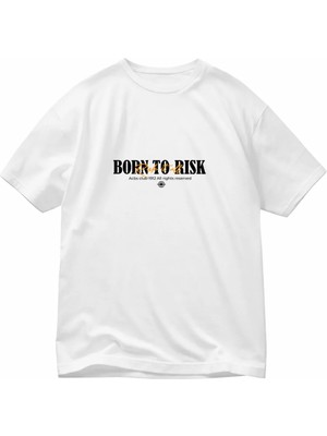 Lorvex T-Shirt %100 Pamuklu Oversize Rahat Kalıp Born To Baskılı Premium