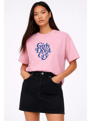 Lorvex Oversize T-Shirt Dont Cry Baskılı %100 Pamuklu Kadın Tişört