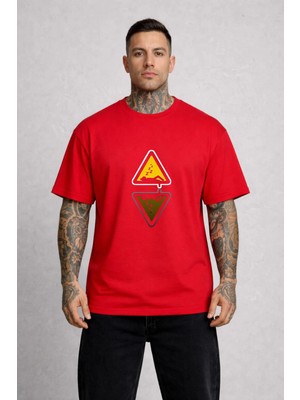 Lorvex Oversize Unısex Zzz Baskılı %100 Pamuklu Tshirt-Tişört