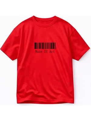Lorvex Unısex Oversize Rahat Kalıp Made Of Art Baskılı %100 Pamuklu T-Shirt-Tişört