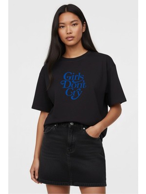 Lorvex Oversize T-Shirt Dont Cry Baskılı %100 Pamuklu Kadın Tişört