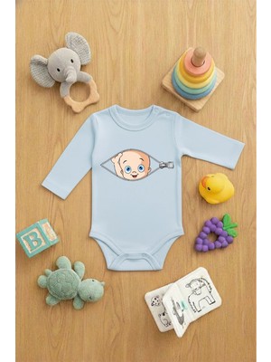 Lorvex Zıbın Bebek Çıtçıtlı Baskılı Sevimli Body Tatlı Bebek Baskılı
